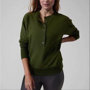 Athleta Balance Henley Sweatshirt Sz XXS